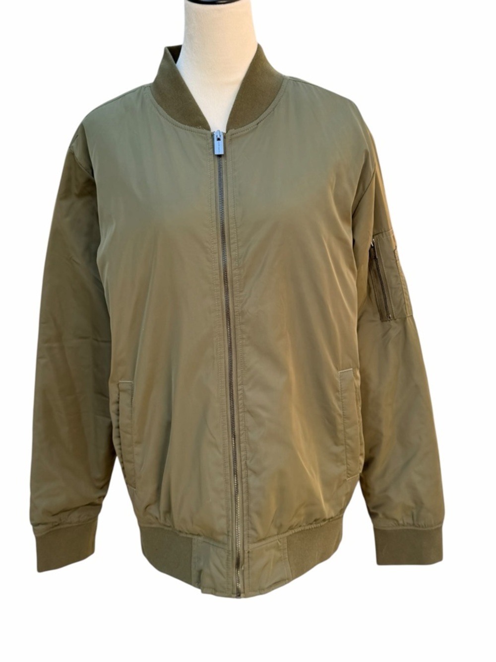 Surplus Men’s Large Olive Bomber Jacket Full Zip